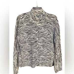 SML Studio silk blend twin set zebra print excellent condition both size Large